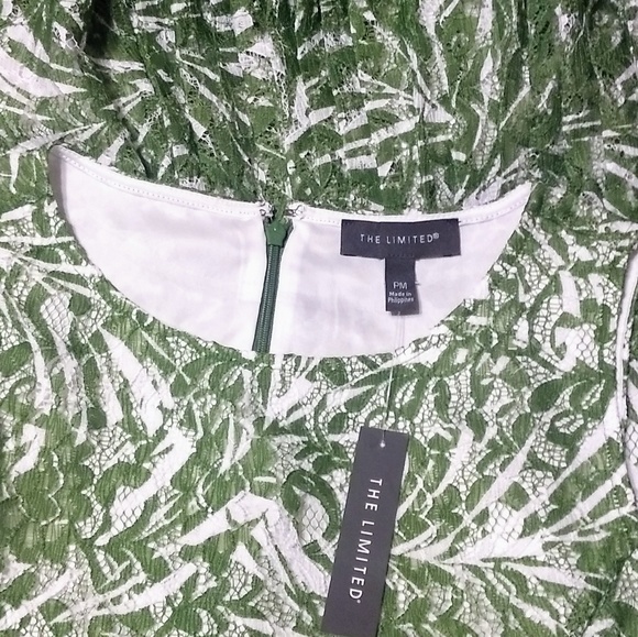 The Limited peplum lace top sz PM NWT *H - Picture 7 of 8